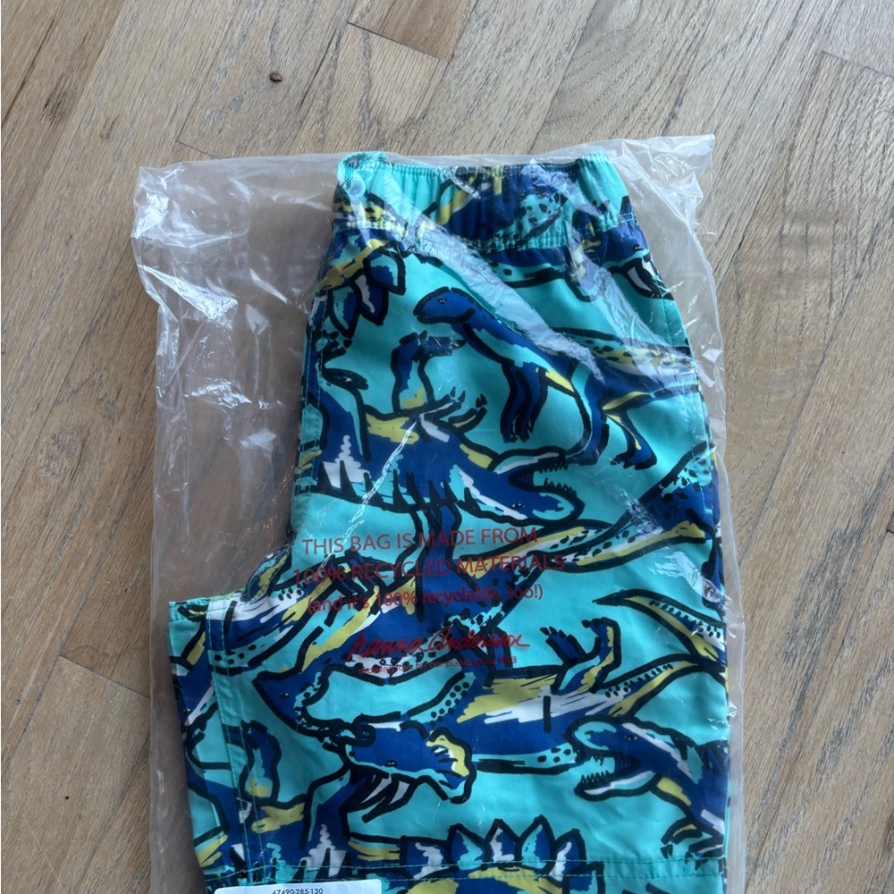 Hanna Andersson Dinosaur Print Swim Shorts NWT